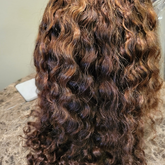 Human Hair 4C Kinky Edge Deep Wave Lace Front Wig - Picture 7 of 13